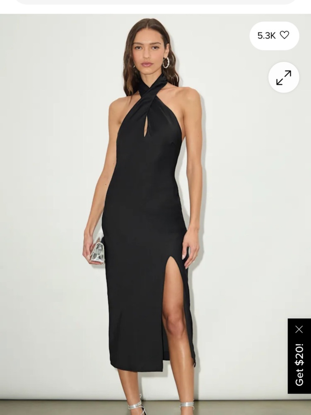 Lulu's Black Halter Midi Dress